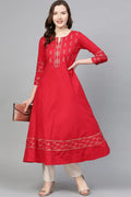 Ruby Flared Kurti - 1